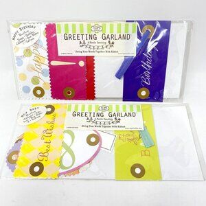 TOPS Malibu 2 Greeting Garlands Happy Birthday/ New Baby Decor Greeting